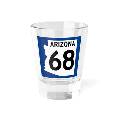 Arizona 68 1960 west (Arizona) (Road Sign) Shot Glass 1.5oz 1.5oz - Go Mug Yourself