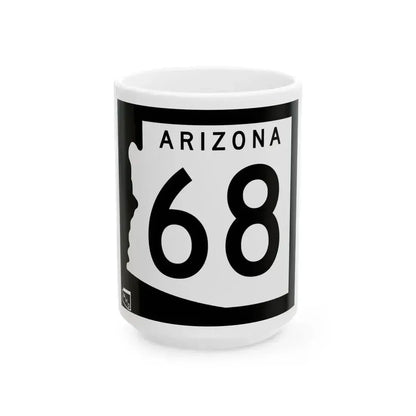 Arizona 68 1963 (Arizona) (Road Sign) White Coffee Mug 15oz - Go Mug Yourself