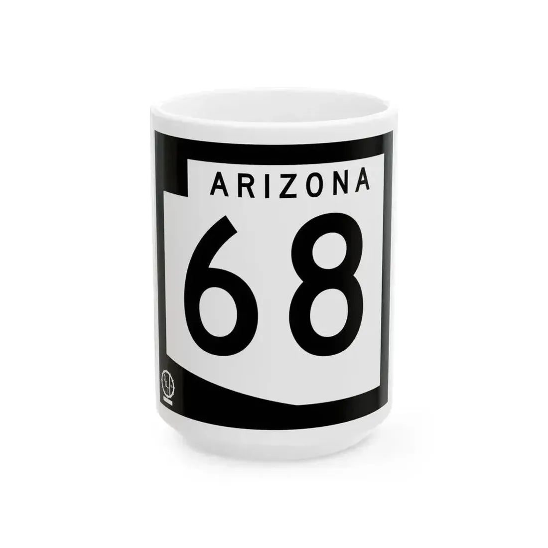 Arizona 68 1978 (Arizona) (Road Sign) White Coffee Mug 15oz - Go Mug Yourself