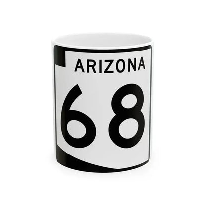 Arizona 68 (Arizona) (Road Sign) White Coffee Mug 11oz - Go Mug Yourself