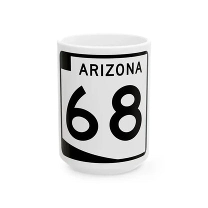 Arizona 68 (Arizona) (Road Sign) White Coffee Mug 15oz - Go Mug Yourself