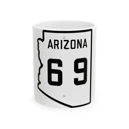 Arizona 69 1941 (Arizona) (Road Sign) White Coffee Mug 11oz - Go Mug Yourself