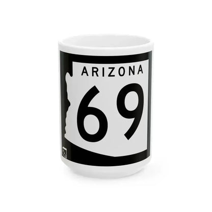 Arizona 69 1963 (Arizona) (Road Sign) White Coffee Mug 15oz - Go Mug Yourself