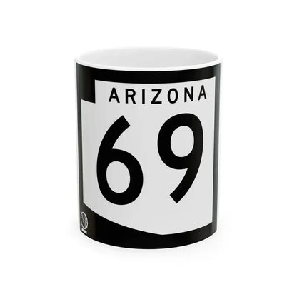 Arizona 69 1978 (Arizona) (Road Sign) White Coffee Mug 11oz - Go Mug Yourself