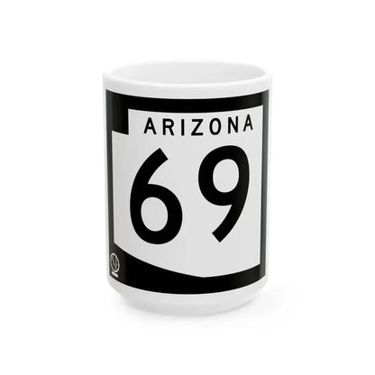 Arizona 69 1978 (Arizona) (Road Sign) White Coffee Mug 15oz - Go Mug Yourself