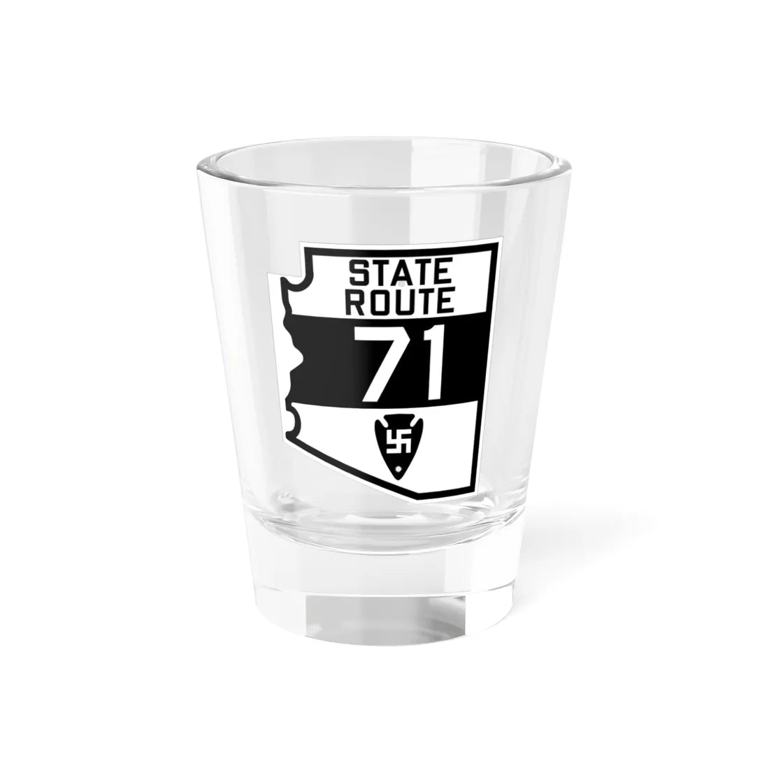 Arizona 71 1927 (Arizona) (Road Sign) Shot Glass 1.5oz 1.5oz - Go Mug Yourself