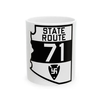 Arizona 71 1927 (Arizona) (Road Sign) White Coffee Mug 11oz - Go Mug Yourself