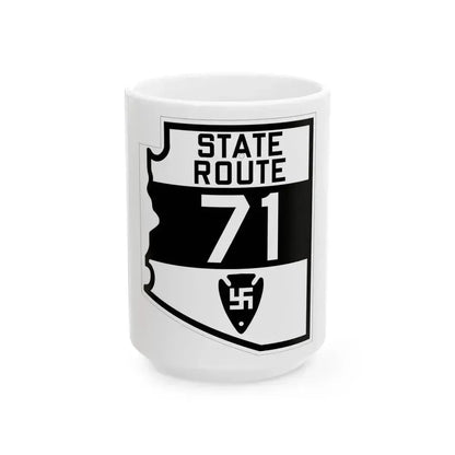 Arizona 71 1927 (Arizona) (Road Sign) White Coffee Mug 15oz - Go Mug Yourself