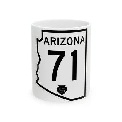 Arizona 71 1956 (Arizona) (Road Sign) White Coffee Mug 11oz - Go Mug Yourself