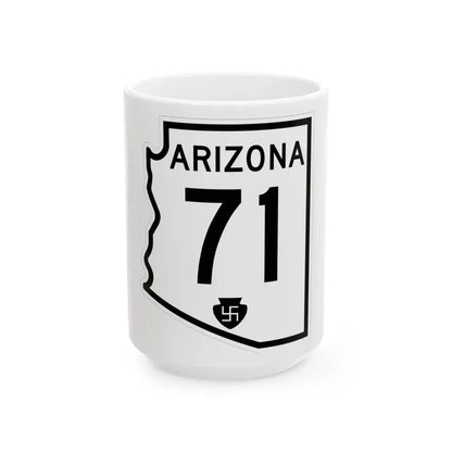 Arizona 71 1956 (Arizona) (Road Sign) White Coffee Mug 15oz - Go Mug Yourself