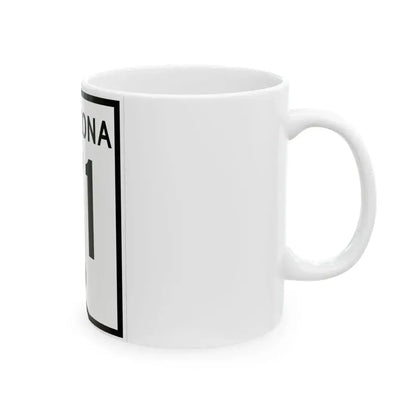 Arizona 71 1956 (Arizona) (Road Sign) White Coffee Mug - Go Mug Yourself