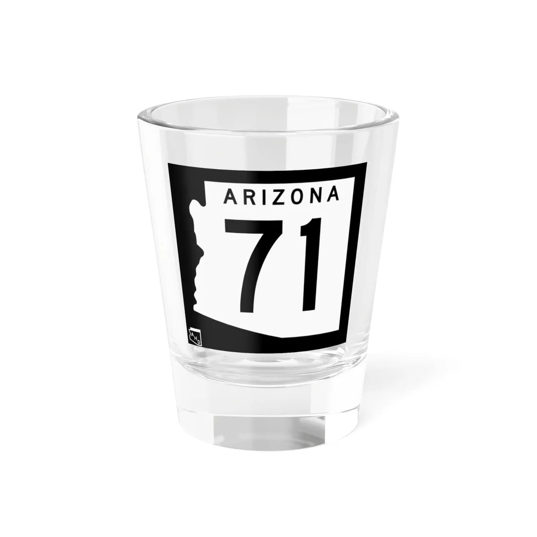 Arizona 71 1963 (Arizona) (Road Sign) Shot Glass 1.5oz 1.5oz - Go Mug Yourself