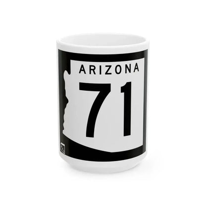 Arizona 71 1963 (Arizona) (Road Sign) White Coffee Mug 15oz - Go Mug Yourself