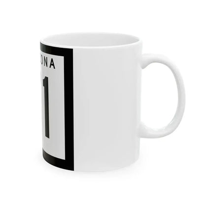 Arizona 71 1963 (Arizona) (Road Sign) White Coffee Mug - Go Mug Yourself