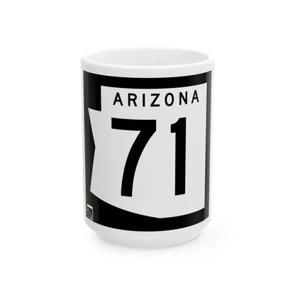 Arizona 71 1973 (Arizona) (Road Sign) White Coffee Mug 15oz - Go Mug Yourself
