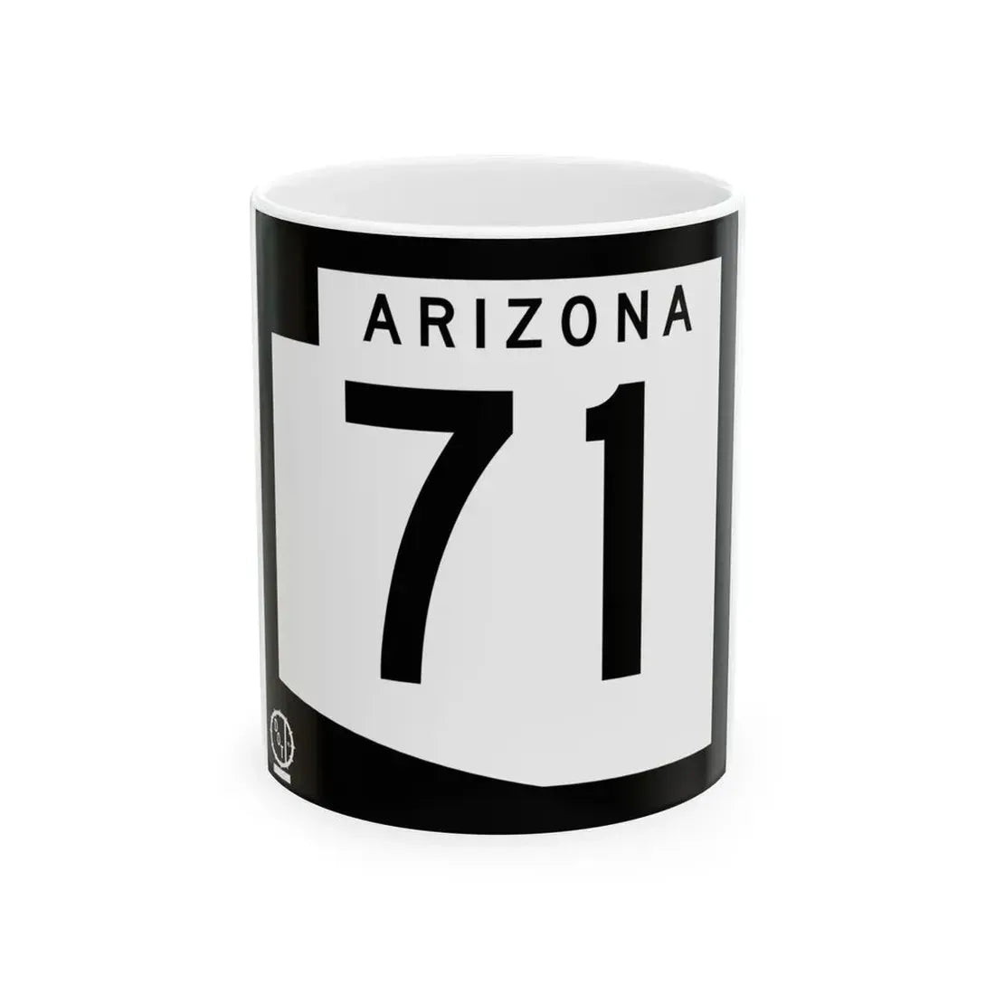 Arizona 71 1978 (Arizona) (Road Sign) White Coffee Mug 11oz - Go Mug Yourself