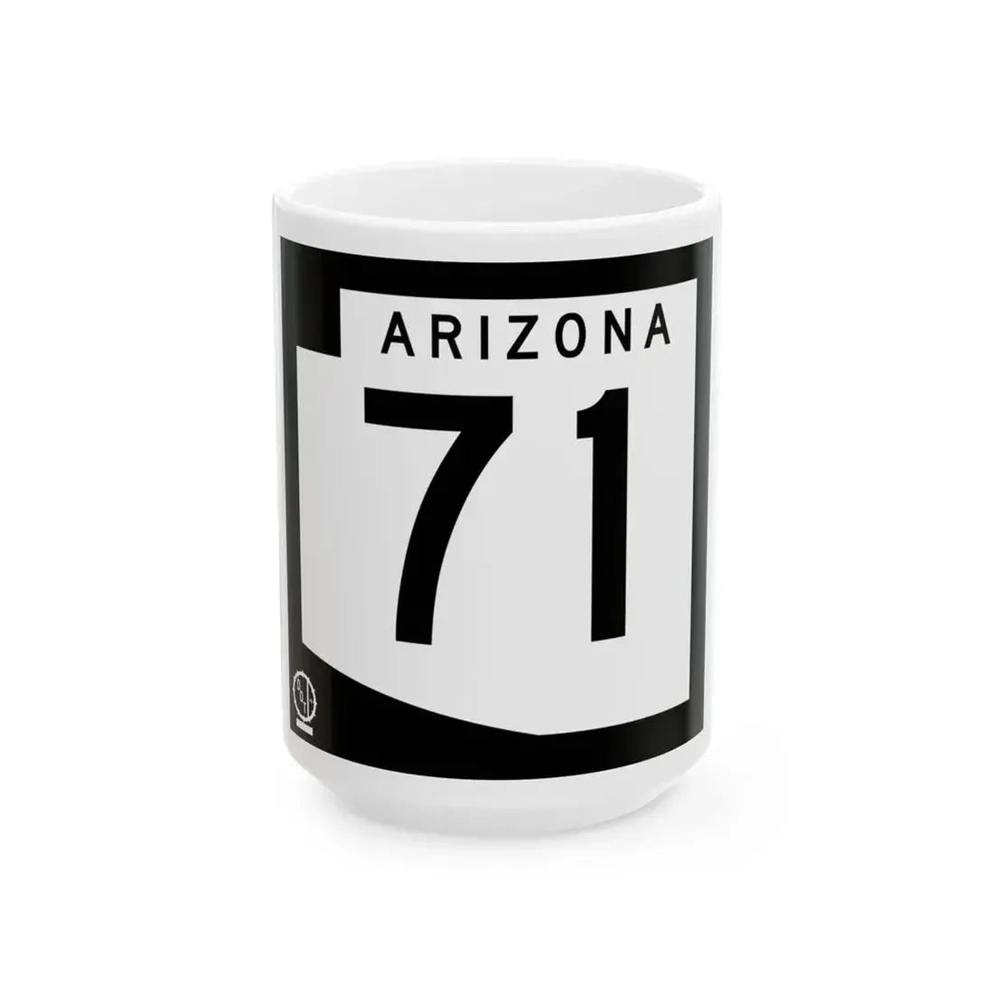 Arizona 71 1978 (Arizona) (Road Sign) White Coffee Mug 15oz - Go Mug Yourself