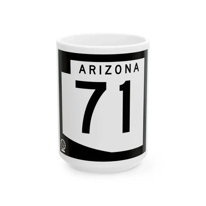 Arizona 71 1978 (Arizona) (Road Sign) White Coffee Mug 15oz - Go Mug Yourself