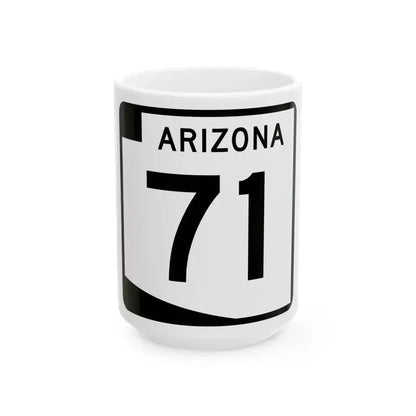 Arizona 71 (Arizona) (Road Sign) White Coffee Mug 15oz - Go Mug Yourself
