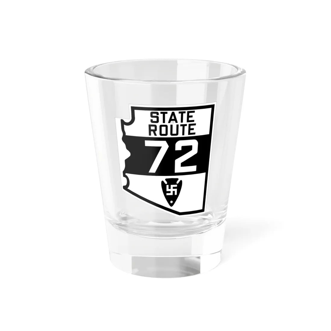 Arizona 72 1927 (Arizona) (Road Sign) Shot Glass 1.5oz 1.5oz - Go Mug Yourself