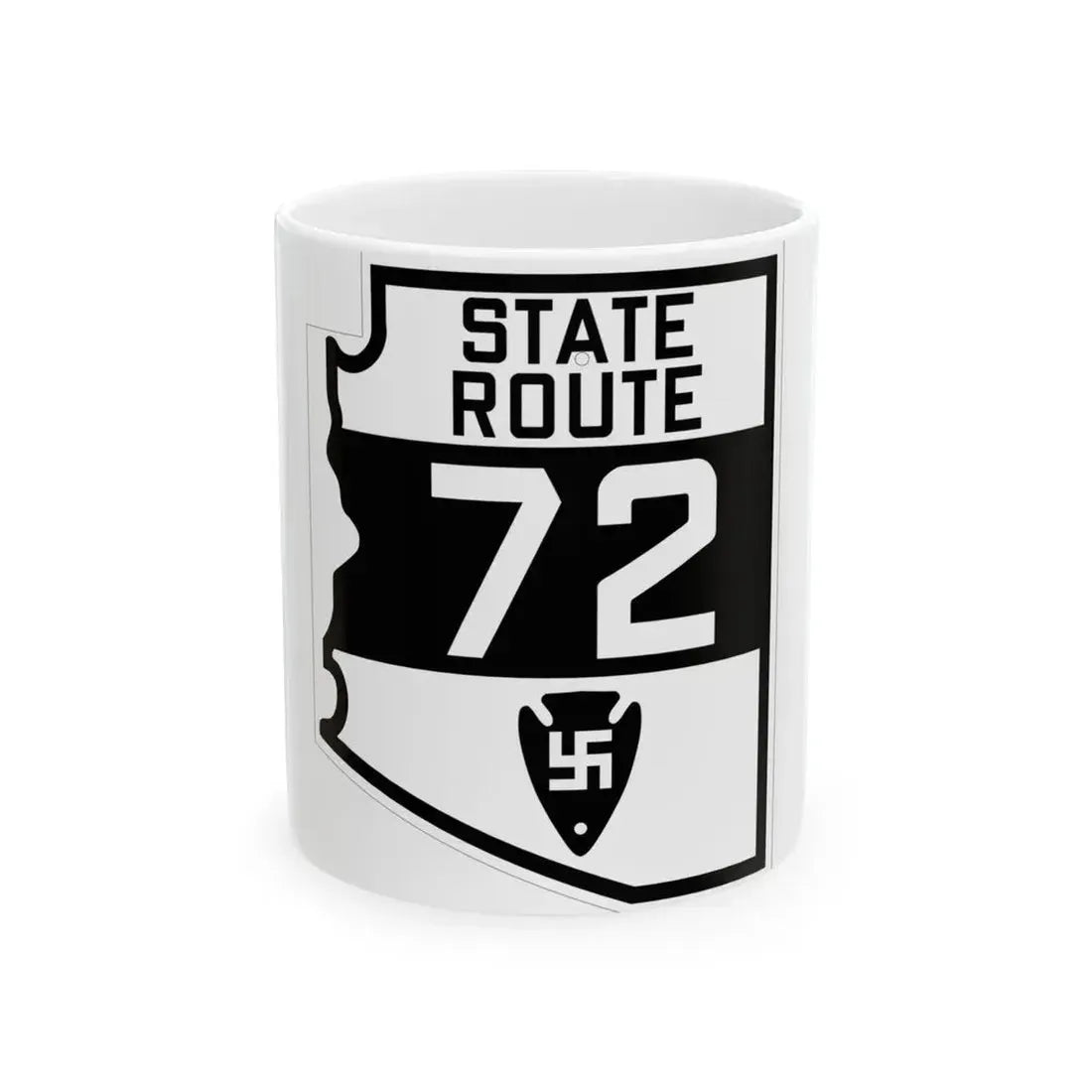 Arizona 72 1927 (Arizona) (Road Sign) White Coffee Mug 11oz - Go Mug Yourself