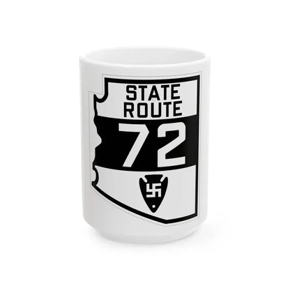 Arizona 72 1927 (Arizona) (Road Sign) White Coffee Mug 15oz - Go Mug Yourself