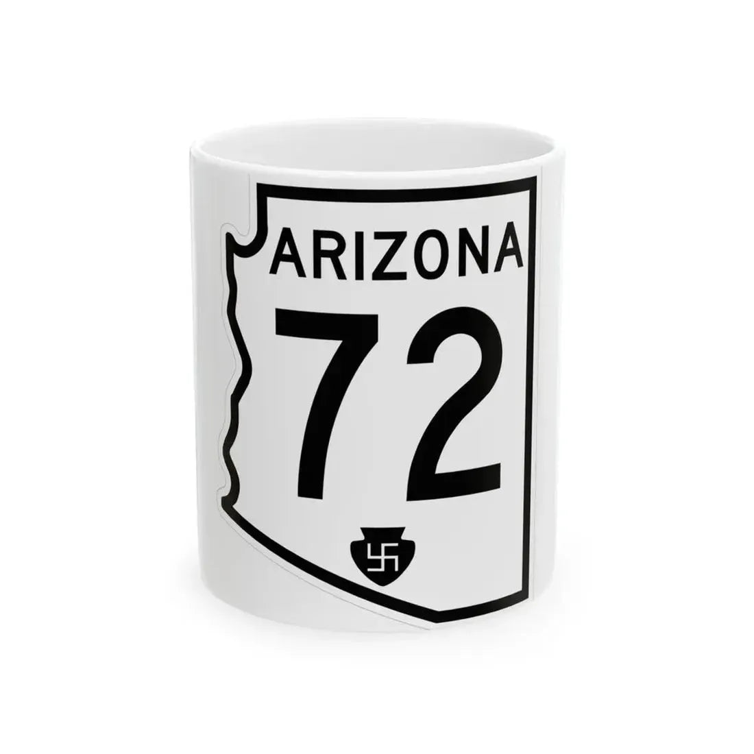 Arizona 72 1956 (Arizona) (Road Sign) White Coffee Mug 11oz - Go Mug Yourself