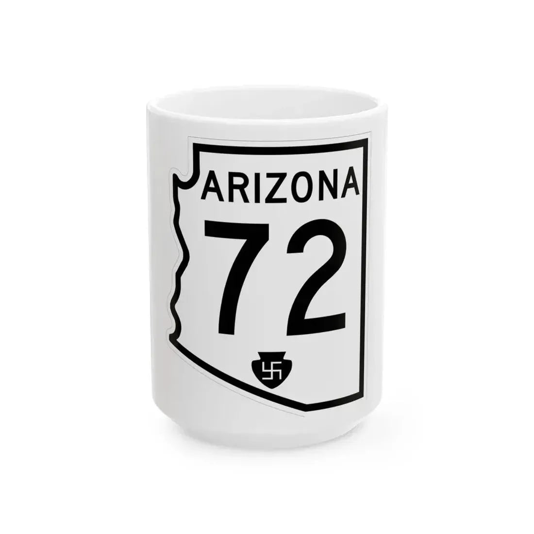 Arizona 72 1956 (Arizona) (Road Sign) White Coffee Mug 15oz - Go Mug Yourself