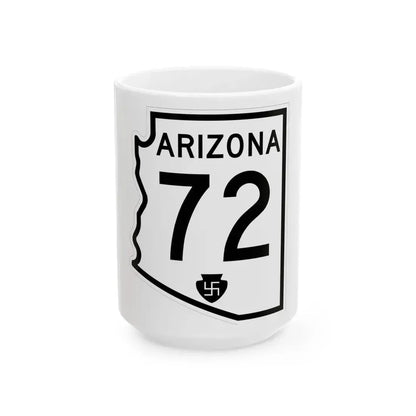 Arizona 72 1956 (Arizona) (Road Sign) White Coffee Mug 15oz - Go Mug Yourself