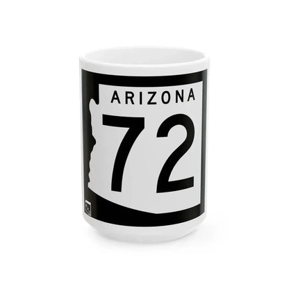 Arizona 72 1963 (Arizona) (Road Sign) White Coffee Mug 15oz - Go Mug Yourself