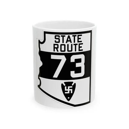 Arizona 73 1927 (Arizona) (Road Sign) White Coffee Mug 11oz - Go Mug Yourself