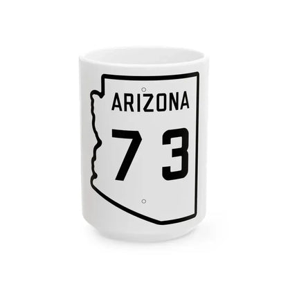 Arizona 73 1941 (Arizona) (Road Sign) White Coffee Mug 15oz - Go Mug Yourself