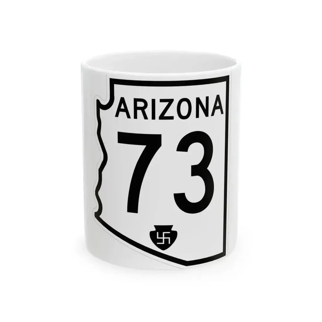 Arizona 73 1956 (Arizona) (Road Sign) White Coffee Mug 11oz - Go Mug Yourself