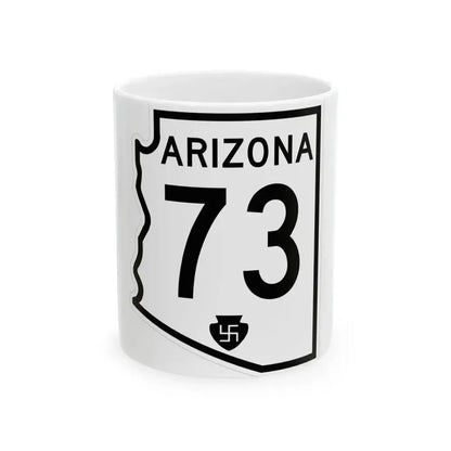 Arizona 73 1956 (Arizona) (Road Sign) White Coffee Mug 11oz - Go Mug Yourself