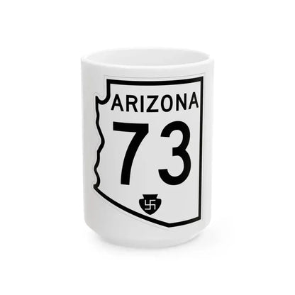 Arizona 73 1956 (Arizona) (Road Sign) White Coffee Mug 15oz - Go Mug Yourself