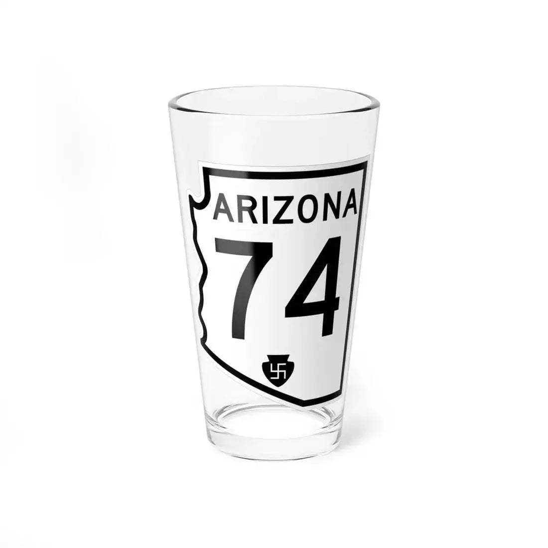 Arizona 74 1956 (Arizona) (Road Sign) Pint Glass 16oz 16oz - Go Mug Yourself