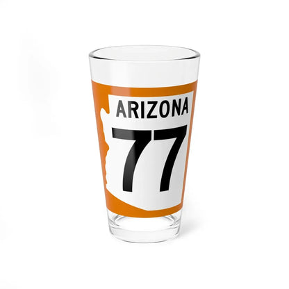 Arizona 77 1960 north (Arizona) (Road Sign) Pint Glass 16oz 16oz - Go Mug Yourself