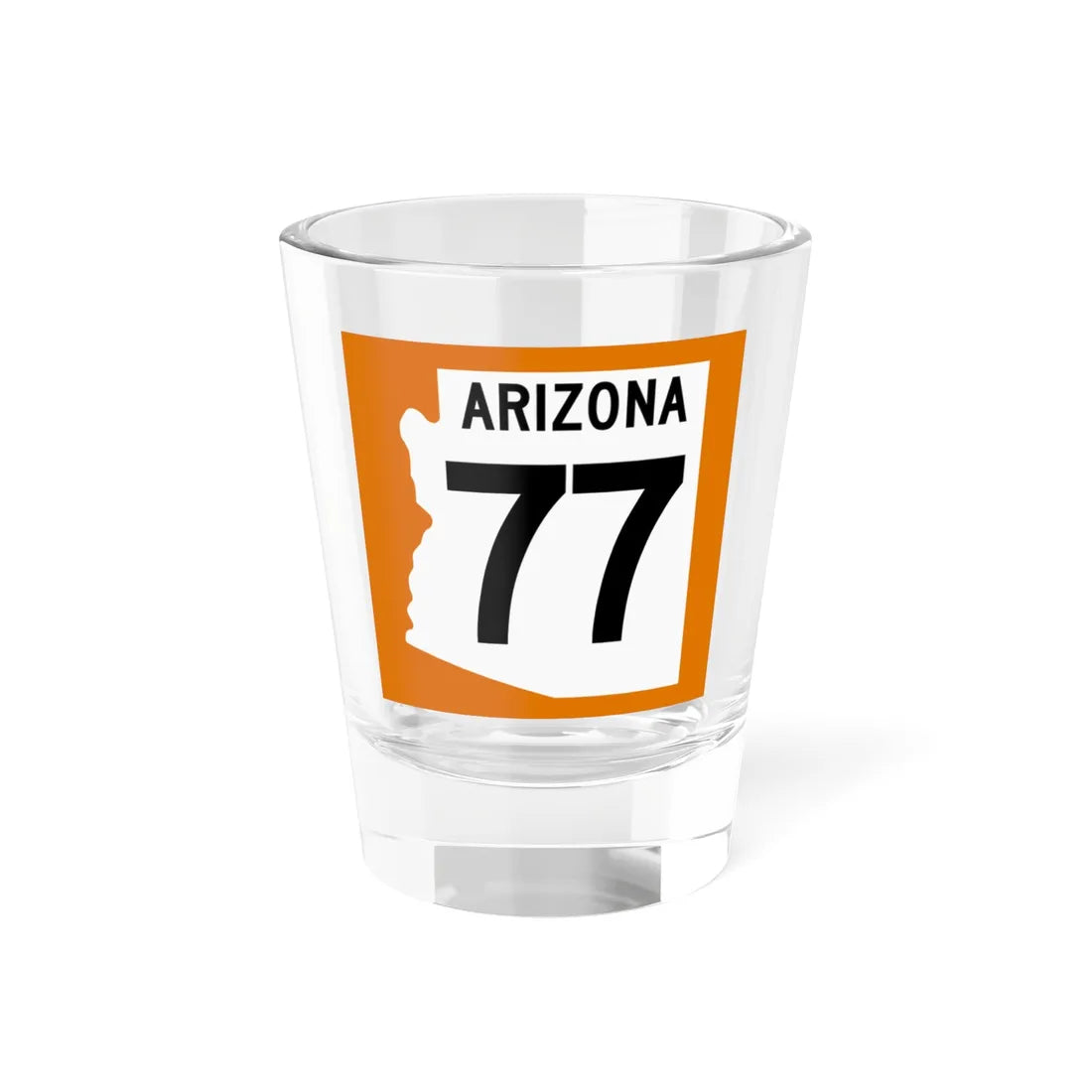 Arizona 77 1960 north (Arizona) (Road Sign) Shot Glass 1.5oz 1.5oz - Go Mug Yourself