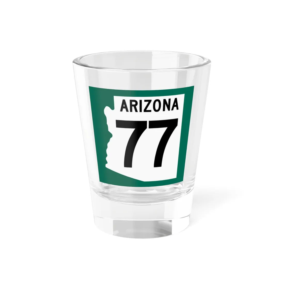 Arizona 77 1960 south (Arizona) (Road Sign) Shot Glass 1.5oz 1.5oz - Go Mug Yourself