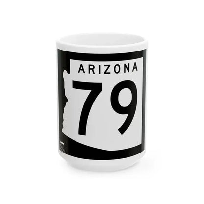 Arizona 79 1963 (Arizona) (Road Sign) White Coffee Mug 15oz - Go Mug Yourself