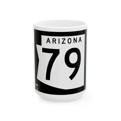 Arizona 79 1973 (Arizona) (Road Sign) White Coffee Mug 15oz - Go Mug Yourself