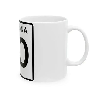 Arizona 80 (Arizona) (Road Sign) White Coffee Mug - Go Mug Yourself