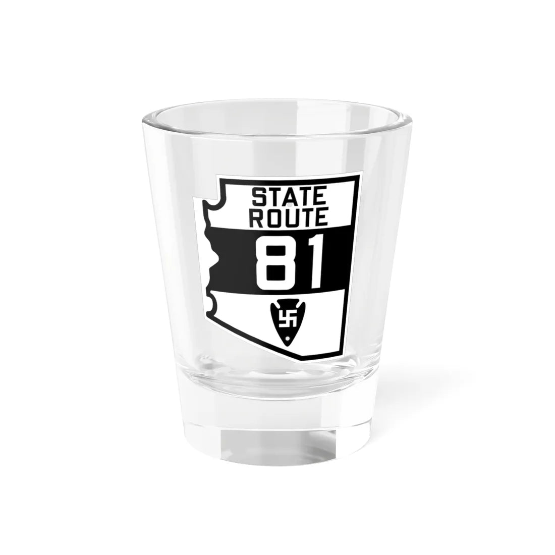 Arizona 81 1927 (Arizona) (Road Sign) Shot Glass 1.5oz 1.5oz - Go Mug Yourself