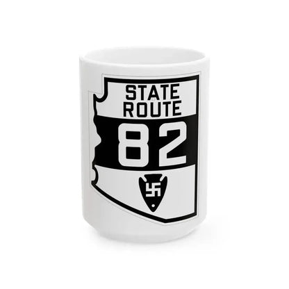 Arizona 82 1927 (Arizona) (Road Sign) White Coffee Mug 15oz - Go Mug Yourself