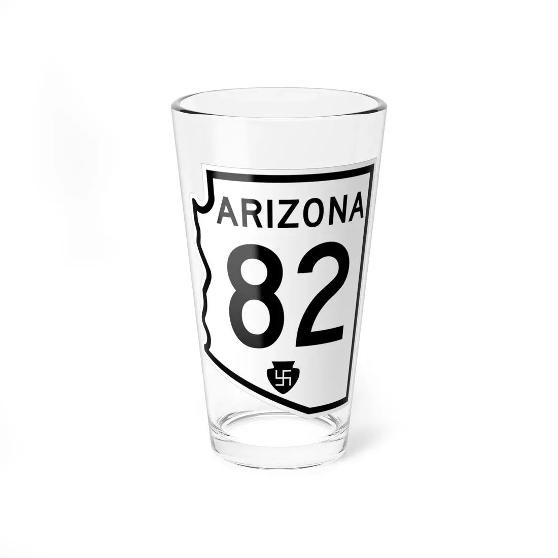 Arizona 82 1956 (Arizona) (Road Sign) Pint Glass 16oz 16oz - Go Mug Yourself