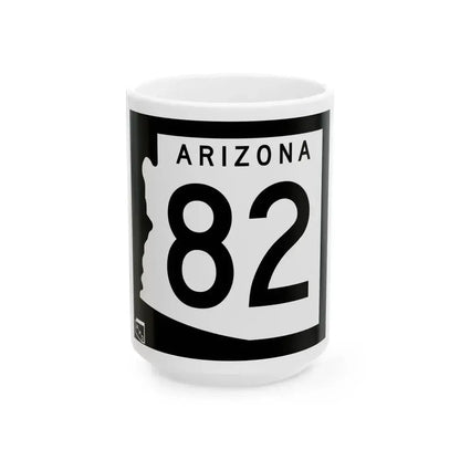 Arizona 82 1963 (Arizona) (Road Sign) White Coffee Mug 15oz - Go Mug Yourself