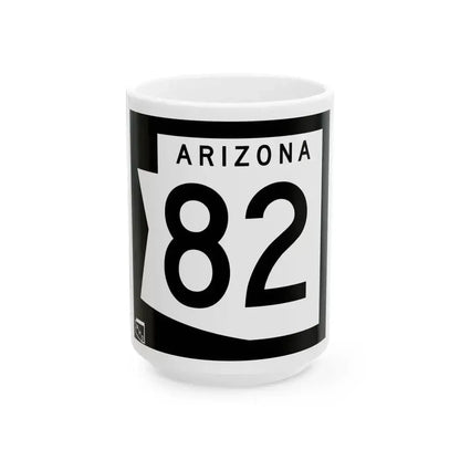 Arizona 82 1973 (Arizona) (Road Sign) White Coffee Mug 15oz - Go Mug Yourself