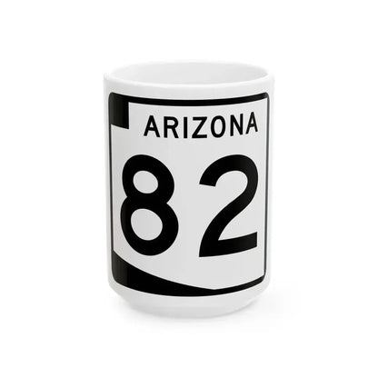 Arizona 82 (Arizona) (Road Sign) White Coffee Mug 15oz - Go Mug Yourself