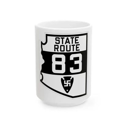 Arizona 83 1927 (Arizona) (Road Sign) White Coffee Mug 15oz - Go Mug Yourself