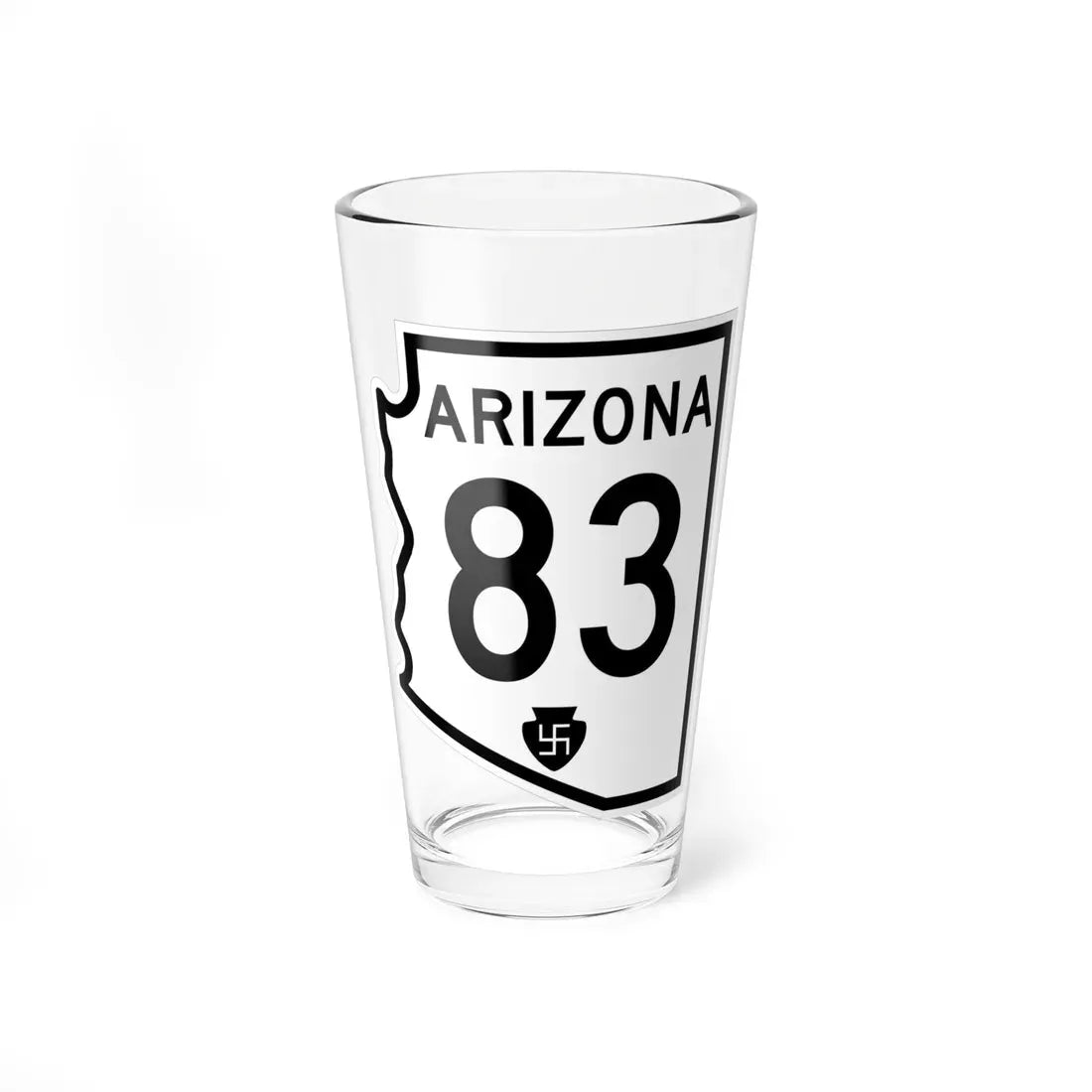 Arizona 83 1956 (Arizona) (Road Sign) Pint Glass 16oz 16oz - Go Mug Yourself
